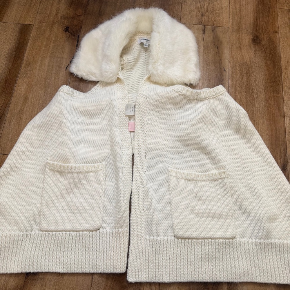 KAUFMAN FRANCO Fur Collar Cardigan Wool Blend Vest Size Small - Picture 5 of 15